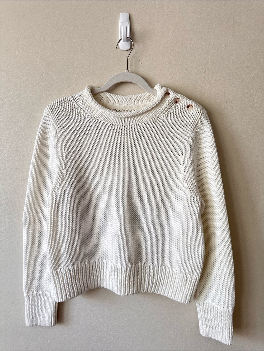 LAKE Jane Cotton Sweater in Ivory